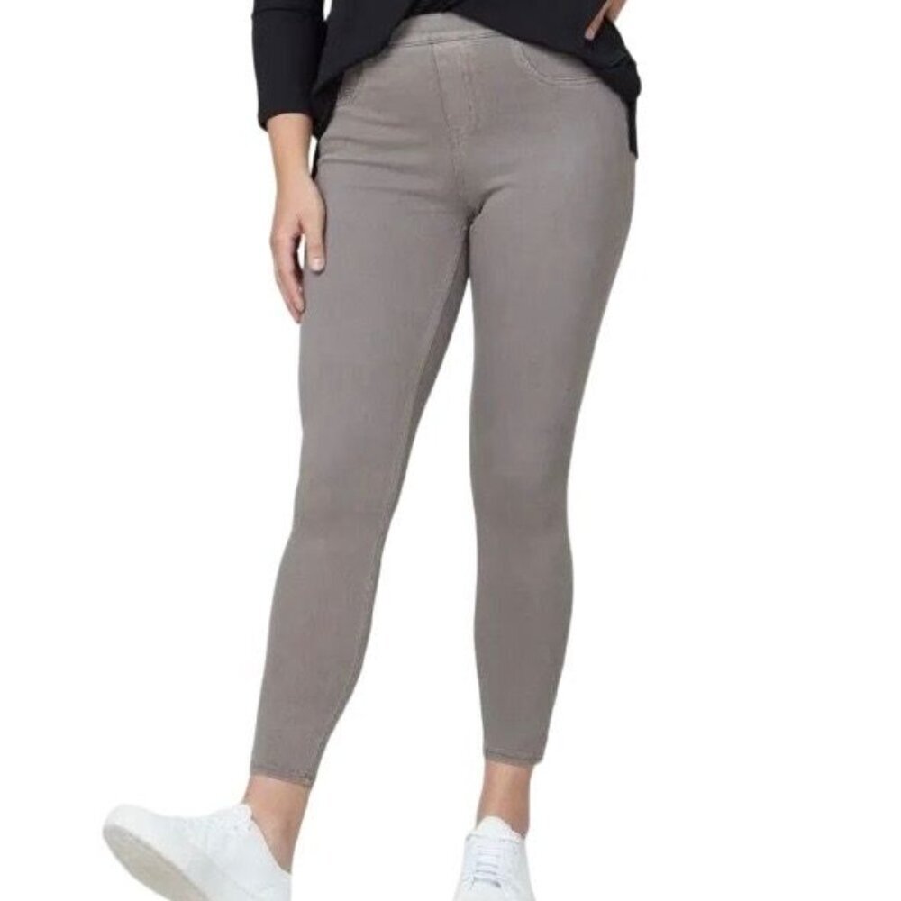 Spanx Womens Jean-ish Ankle Leggings Size Medium Earthy Taupe